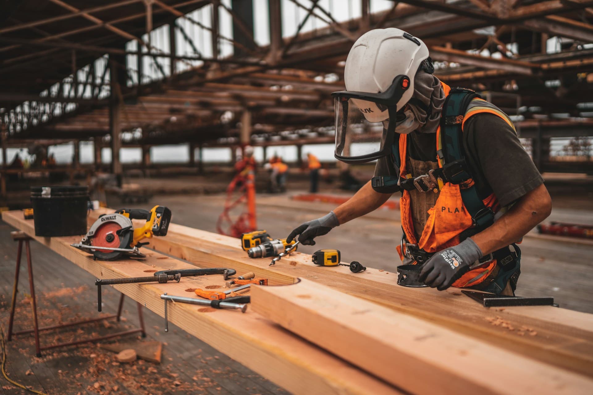 Engineering crew carrying out construction work on a Singapore project site